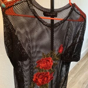 Akira Chicago Black Label Fishnet Dress/Shirt